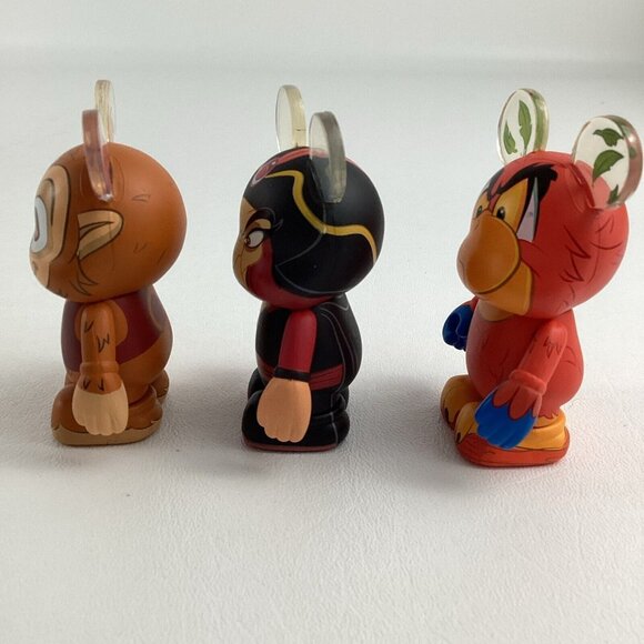 Disney Animation Vinylmation Aladdin Park Set Lot 3" Figures Jafar Iago Abu Toy - Picture 2 of 6